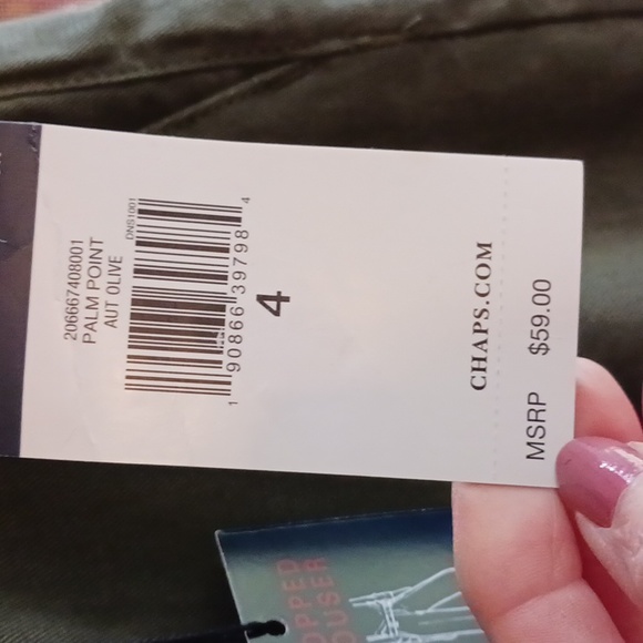 Womans Cropped Trouser 4 Aut Olive - Picture 4 of 7